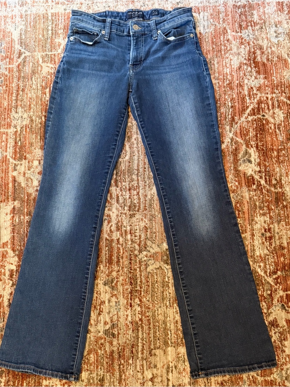 Lucky Brand Women's Sweet Boot, Bootcut Jeans in Medium Blue Wash - Picture 1 of 2